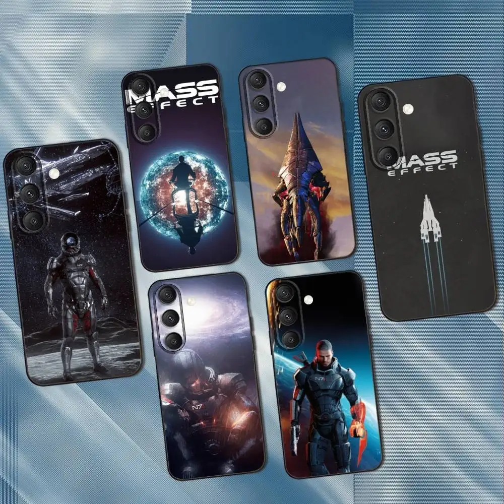 

N7 M-Mass Effect Game Phone Case For Samsung S25,S24,S23,S22,S21,S20,S10,Ultra,Plus,Lite,FE,Soft Silicone Black Cover