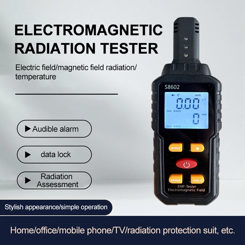 JHD-3-In-1 Radiation Dosimeter Counter Geiger EMF Meter Automatic Alarm Real-Time Measure Radiation Detector Tester