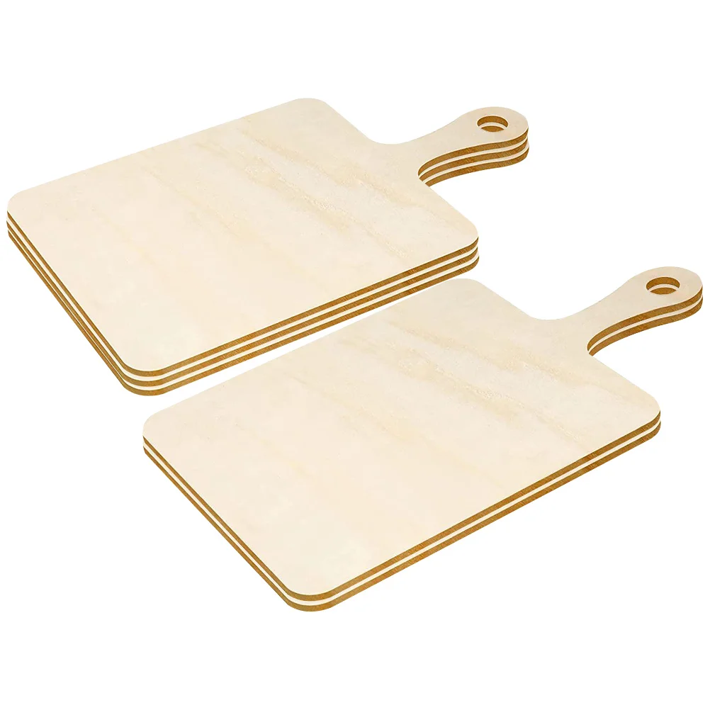 

5 Pcs Mini Wooden Cutting Board Chopping Unpainted Charcuterie Boards Paddle Small with Handle Blank