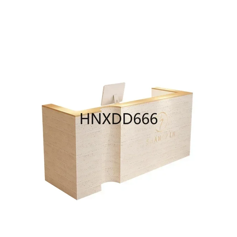 

Reception Aesthetic Counter Cashier Table Desk Modern Furniture Entrances Tables Long Hairdressing Luxurious Office Luxury