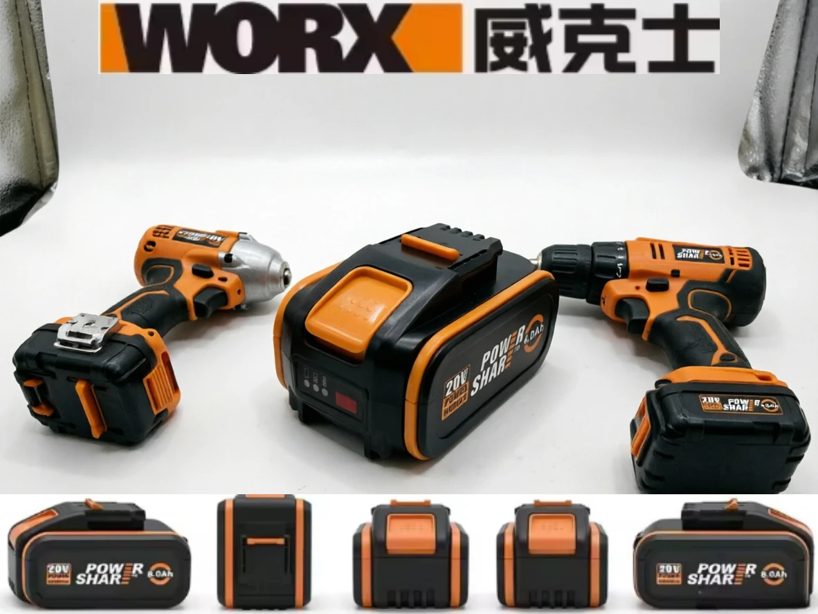 

WORX V20 20V Lithium Battery Module, Fine workmanship, safe isolation design, long cycle rechargeable power tool battery