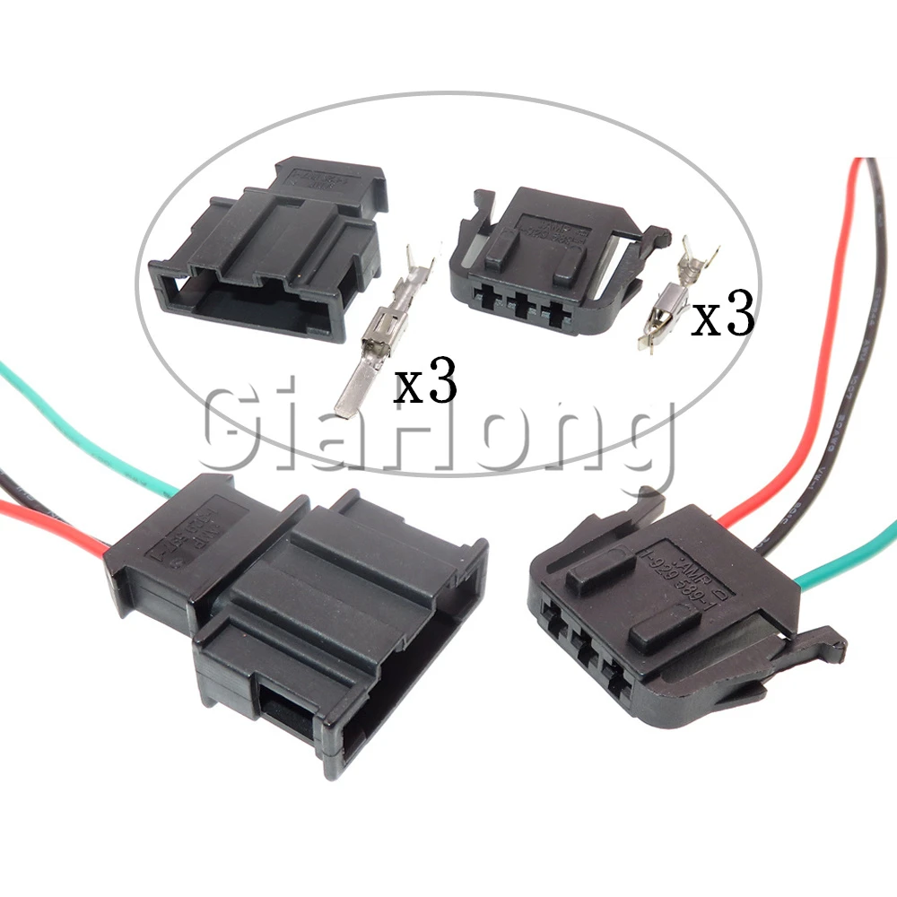 

1 Set 3 Ways Auto AC Assembly Parts 191 972 703 191 927 713 For VW Automotive Sensor Socket Auto Unsealed Connector