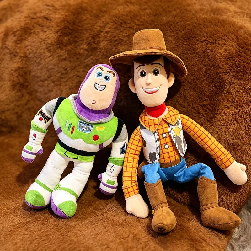 

Disney Toy Story Buzz Lightyear & Woody Plush Doll Set Soft Stuffed Animal Toy Cartoon Figure Collectible Gift Home Decoration