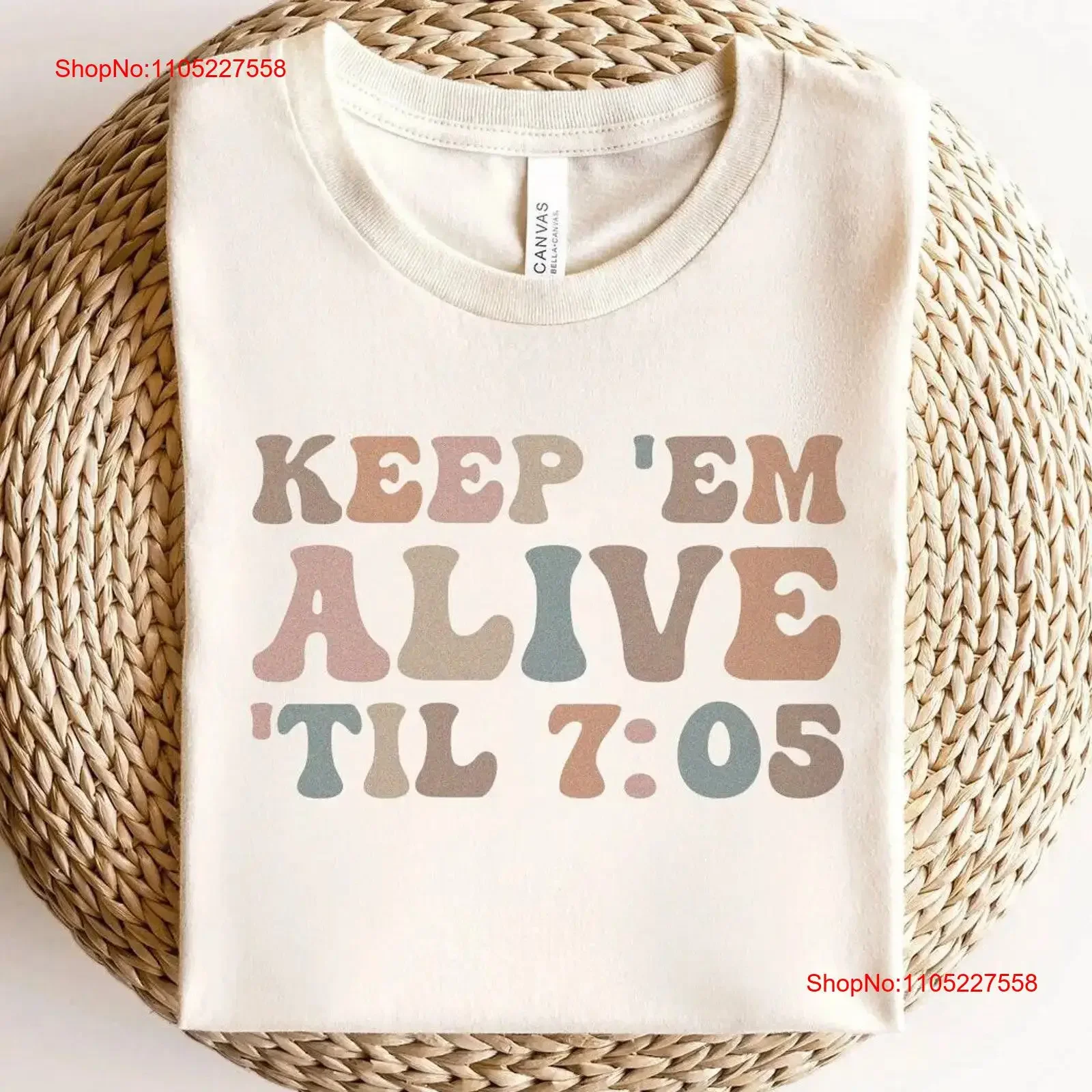 T-shirt humoristique pour infirmière de nuit « Alive 'til 705 » style rétro, pour le service de nuit à l'unité de soins intensifs et aux urgences, effet vintage légèrement délavé