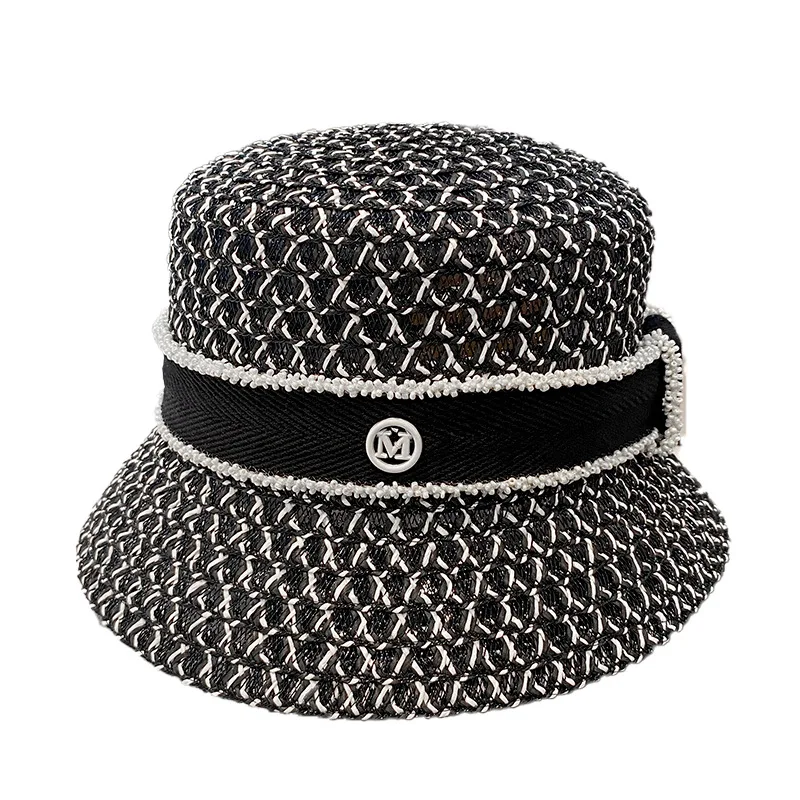Korean Breathable Hollow Fisherman Hat, Personalized Basin Hat, Fashionable Diamond Bucket Hat for Women\'s Summer Outings