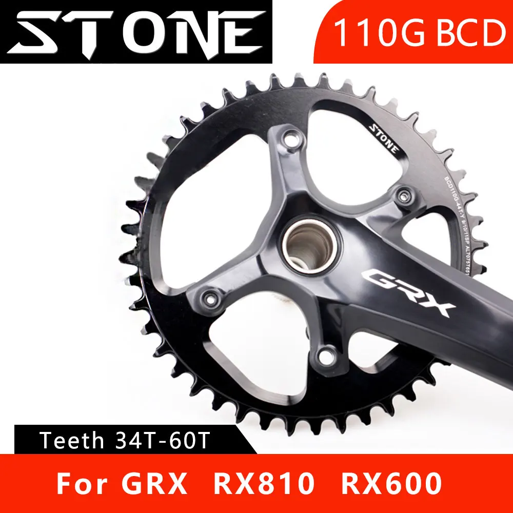 Stone Round Chainring 110 BCD for Gravel GRX FC RX810 RX600 34 36 38 40 42 46 58T 60T Tooth Road Bike Chainwheel 110bcd