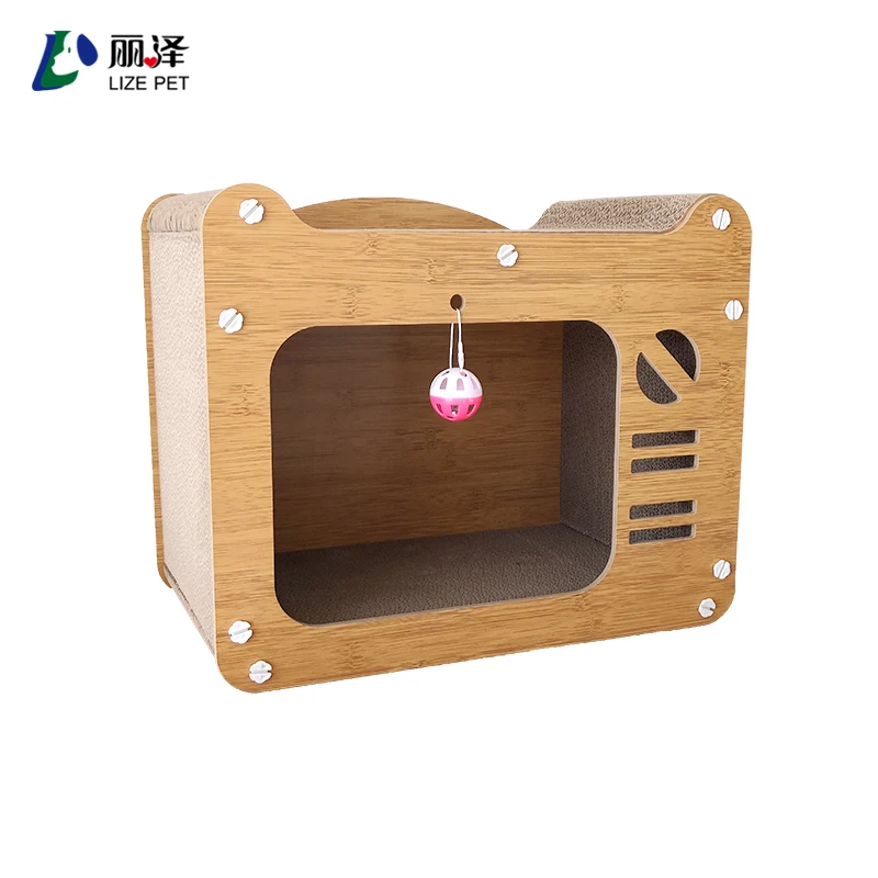 

LIZE PET OEM/ODM Cat Scratcher Board with Catnip House Wholesale Classic Corrugated Paper Nest Furniture Carton Packing