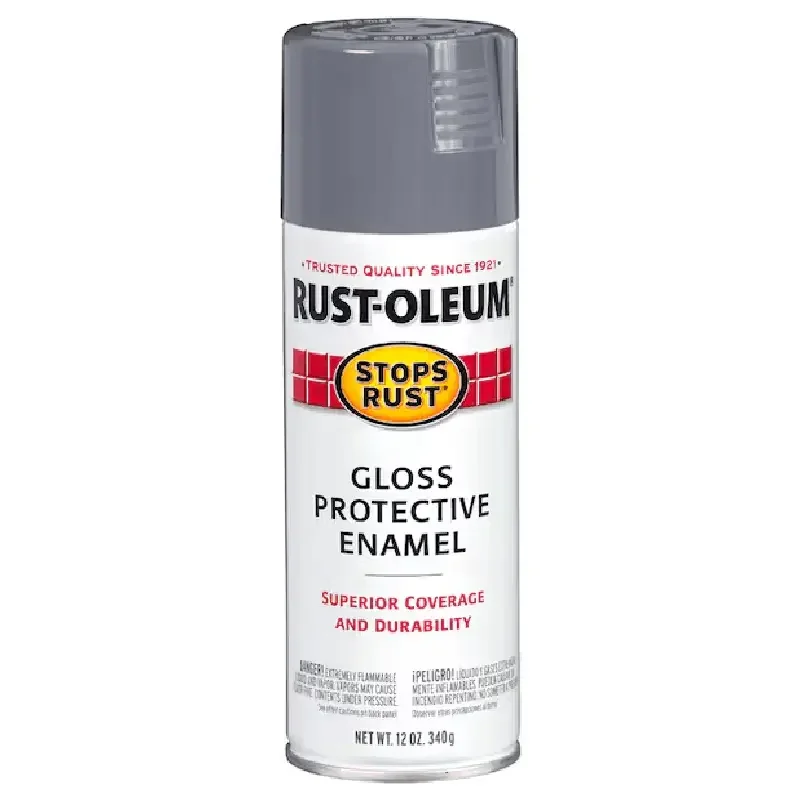 

12 Oz Smoke Gray Stops Rust Protective Enamel Spray Paint, Gloss