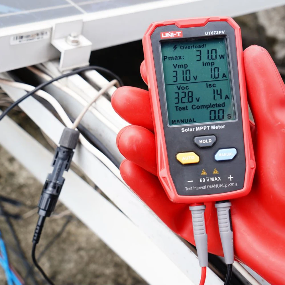 Imagem -06 - Uni-t-mppt Medidor Solar Módulo pv Tester Potência Máxima Tensão de Circuito Aberto Corrente de Curto-circuito Teste Lmp Vmp Ut673pv 5800w