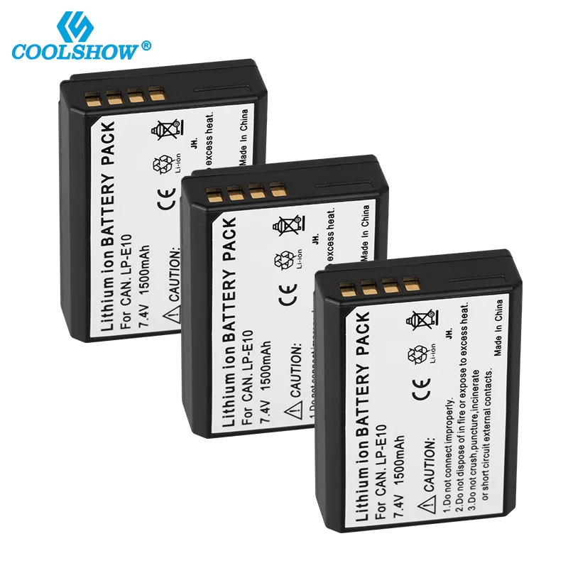 كاميرا بطارية LP-E10 LP E10 LPE10 لكانون EOS 1100D 1200D 1300D المتمردين T3 T5 T6 T7 قبلة X50 X70 بطاريات