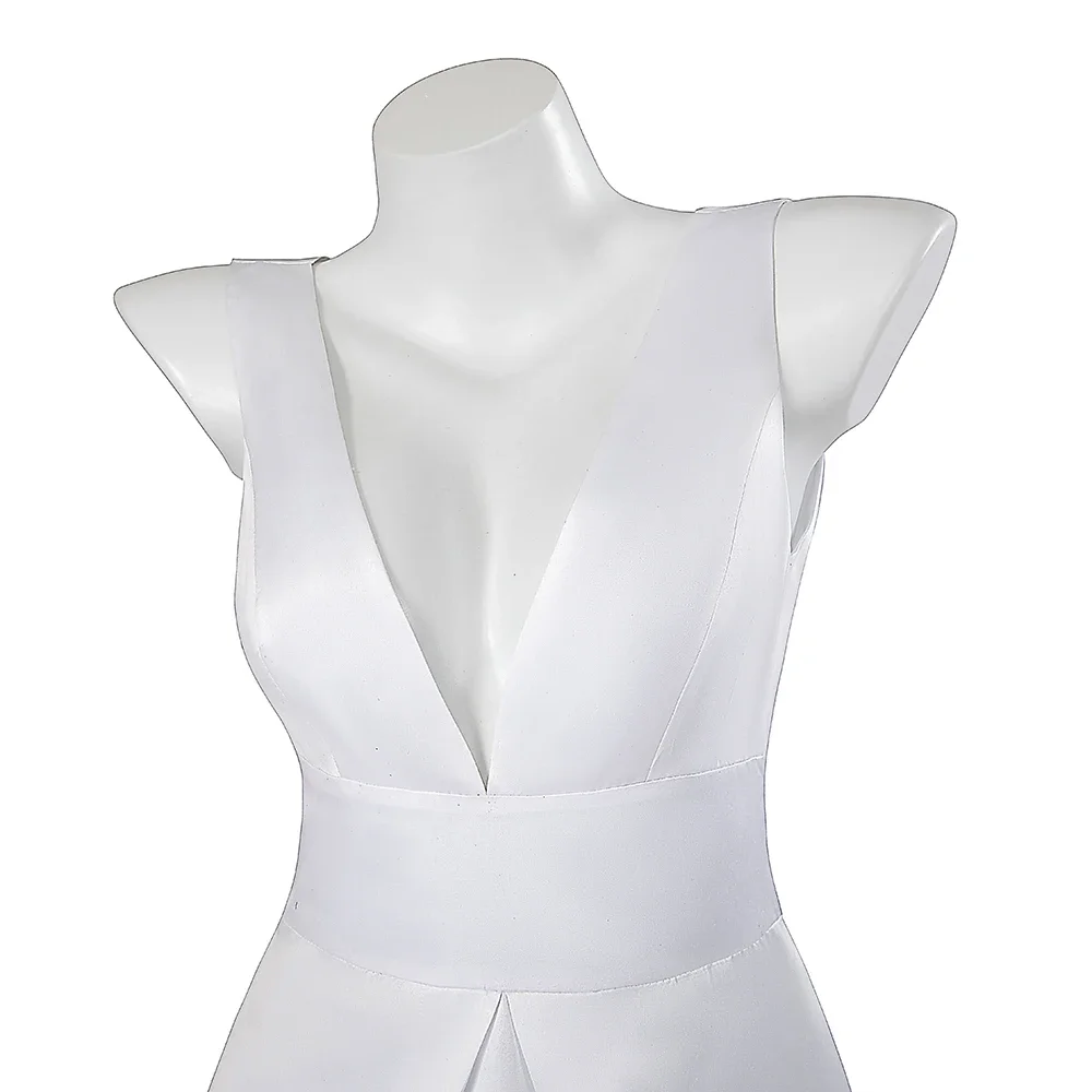 جديد فيلم جوكر هارلي تأثيري حلي النساء الفتيات سيدة غاغا كوين فستان الزفاف الأبيض زي حفلة الهالوين ملابس النساء