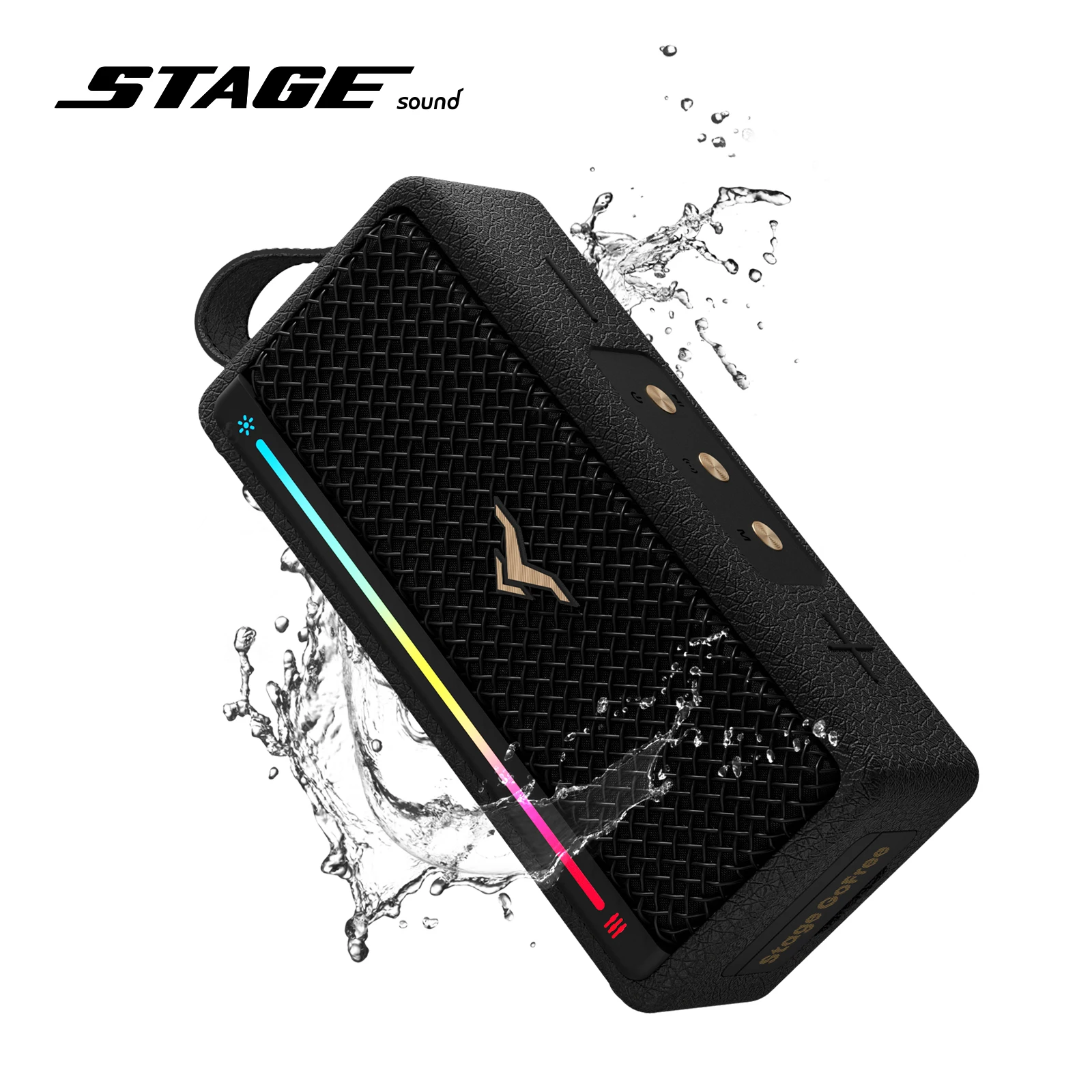 

StageSound Portable Bluetooth Speaker,40W, IPX7 Waterproof Wireless Speaker with Powerful Bass, LED Lights for Home, Outdoors