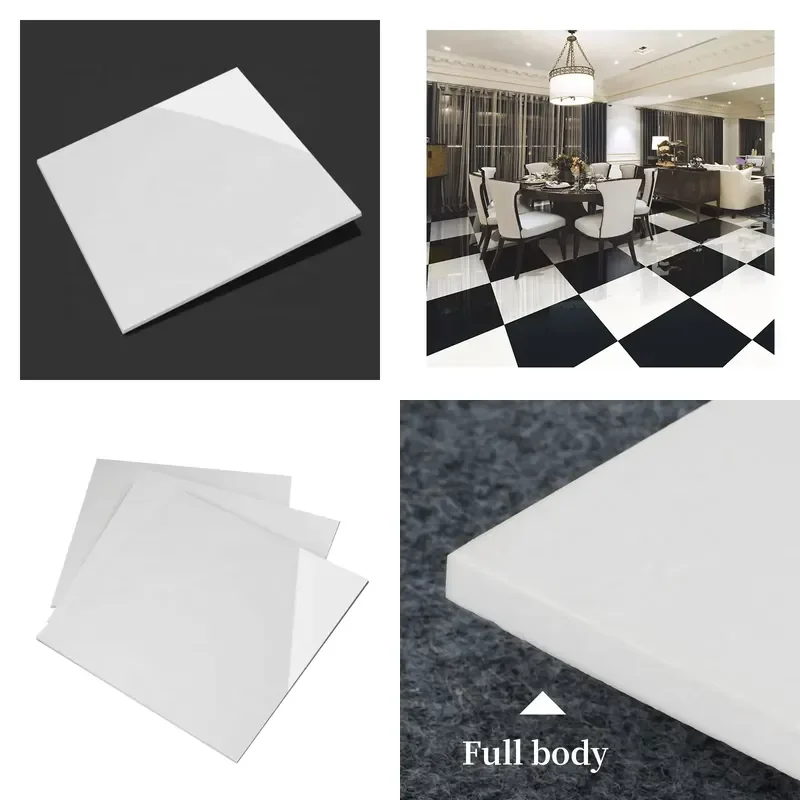 for  Living Room Floor Ceramic Vitrified Polished Crystal White Tiles