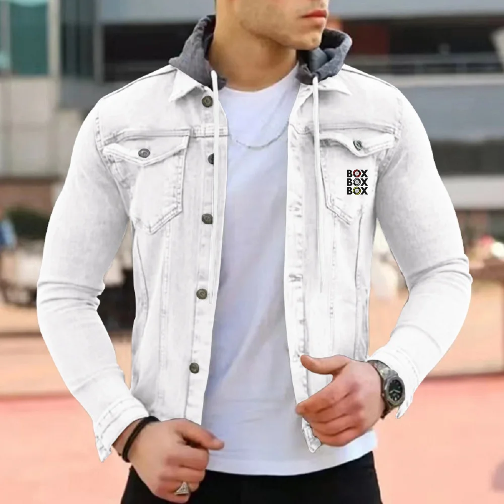 

Men's autumn and winter trendy and casual slim fit hooded jacket with multiple pockets and workwear jacket