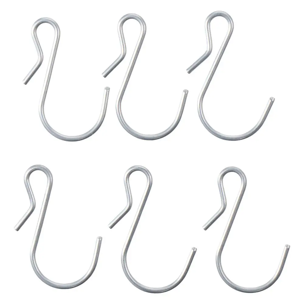 80pcs Stainless Steel S Shaped Hooks 4.5cm/1.77inch Silver S Shaped Metal Hooks Clip Stainless Steel Metal Hangers Key Chain