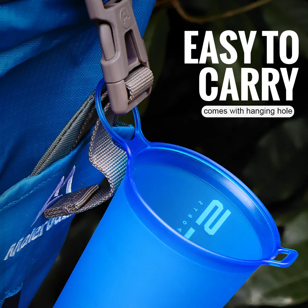 WRELS 200ml Collapsible Cup TPU Running Water Cup Foldable Reusable Protable for Running Climbing Marathon-BPA Free Water Cup