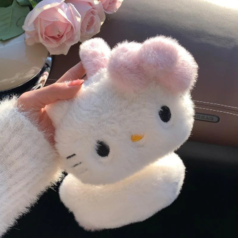 أزياء مرحبا كيتي أفخم غطاء للأذنين فتاة الشتاء لطيف التصميم الإبداعي واقيات الأذن الباردة والدليل على الأذن في الهواء الطلق استخدام تدفئة الأذن الدافئة