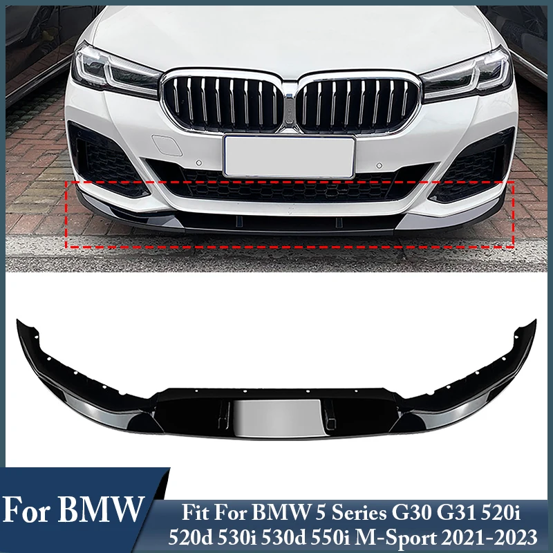 

Car Front Bumper Lower Lip Diffuser Spoiler Trim Cover Fit For BMW 5 Series G30 G31 520i 520d 530i 530d 550i M-Sport 2021-2023