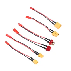 10cm RC Battery Adapter Cable XT60 XT30 T-Plug to JST Male/Female Connector 22AWG Silicone Wire for FPV Drone Airplane Car Parts