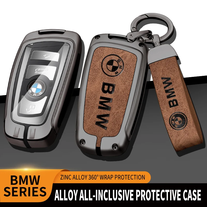 Coque de protection en métal pour clé de voiture, BMW Série 1, 2, 3, 4, 5, 6, 7, 15, F10, F20, F30, G20, G30, G01, F15, F16, G02, F18