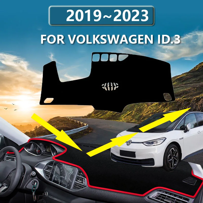 

Чехол для приборной панели автомобиля Volkswagen VW ID.3 ID 3 ID3 2019 ~ 2023 2021, защита от грязи, устойчивый к высоким температурам, коврик для хранения, ковер