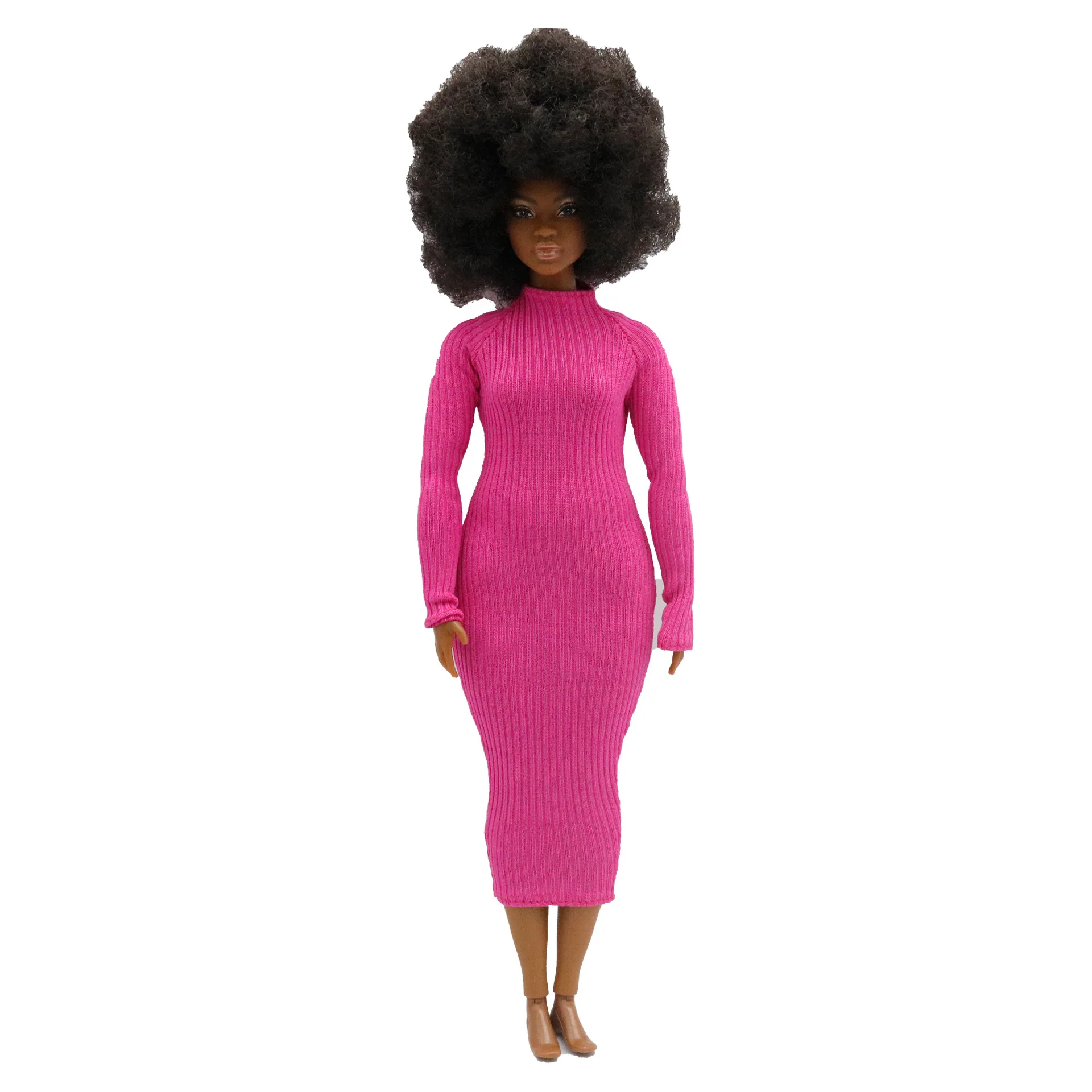 Doll clothing  30cm 1/6 Solid color long sleeved striped slim fit skirt Daily Wear Accessories Clothes for Barbies doll