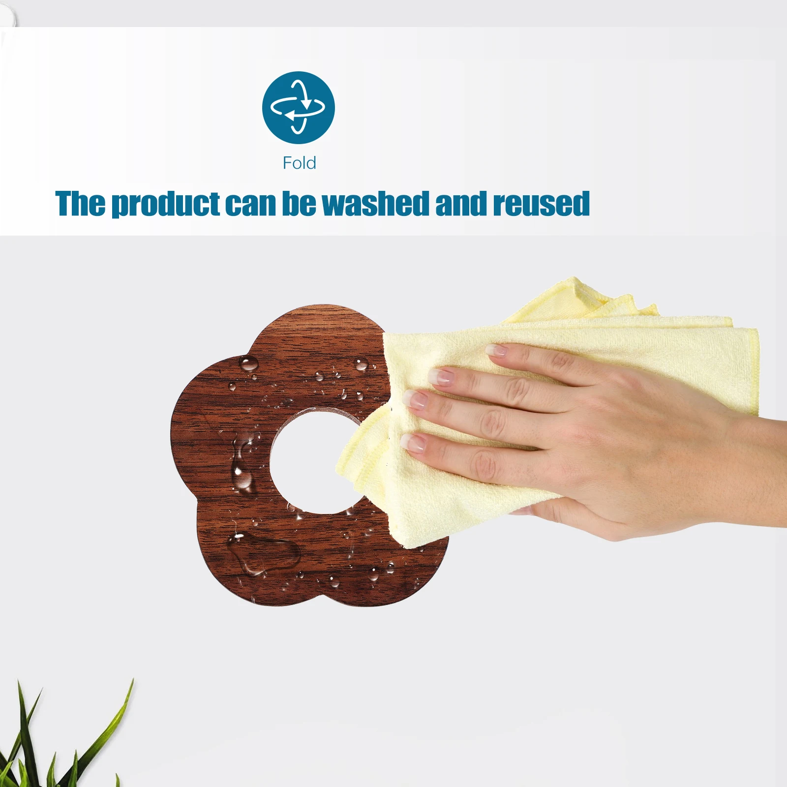 

2pcs Cup Coasters Premium Wooden Mats Heat-Resistant Non-Slip Table Protectors For Home Kitchen Dining Household Use