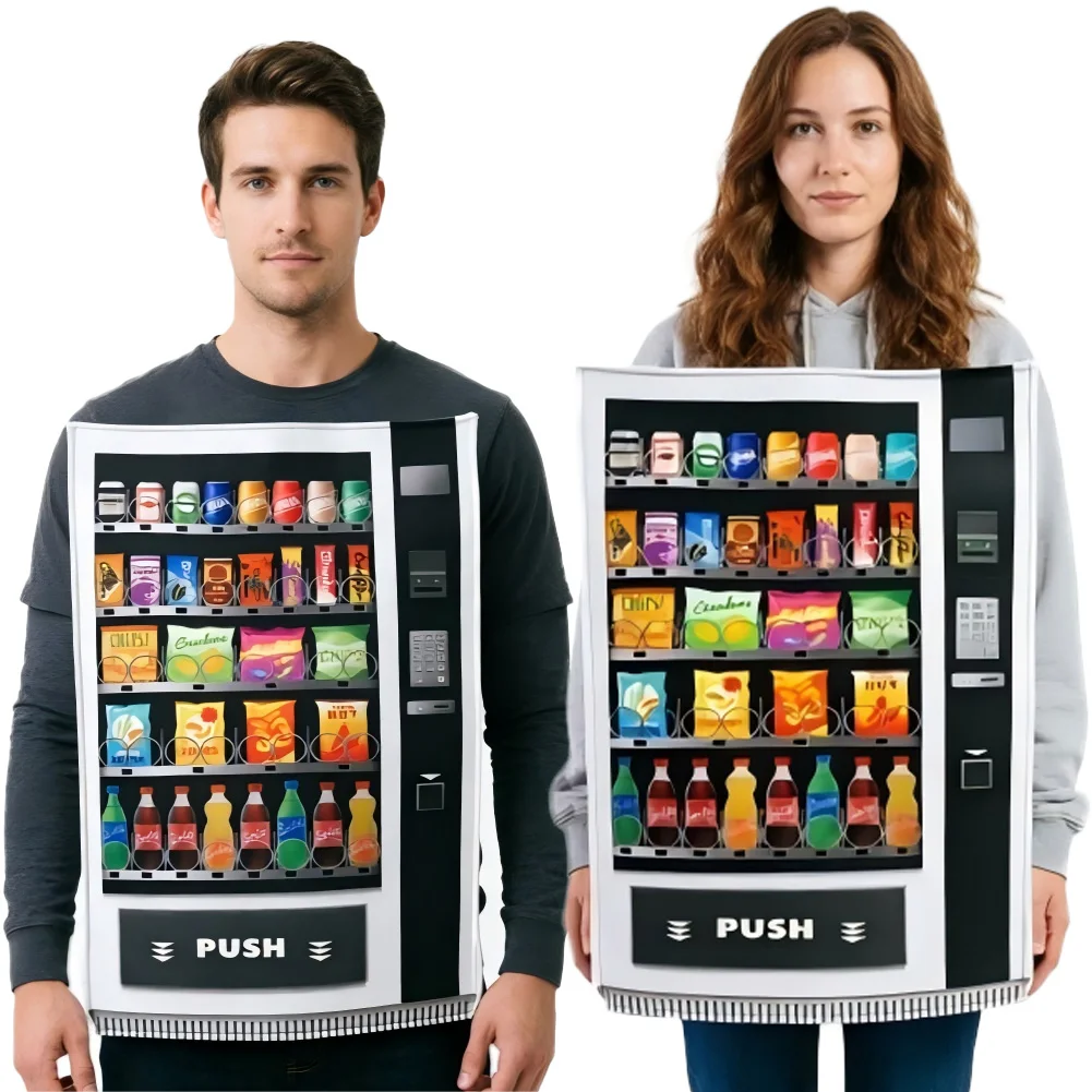 

Fantasia Funny Vending Machine Cosplay Retail Kiosk Clothing Stage Disfraz Costume Adult Men Halloween Carnival Party Clothes