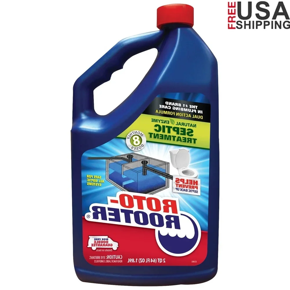 

Натуральное септическое лечение, бутылка для ферментов, средство для устранения запаха отходов, безопасные трубы, септическая система ежемесячного использования, некоррозийная, 64 унции