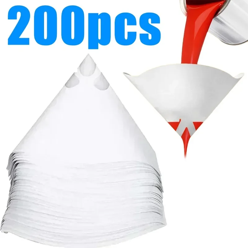 Paint Filter Paper 10x15 cm 190 Microns Car Paint Spray Mesh Paper Filter Funnel Strainer Disposable Conical Straining Funnel