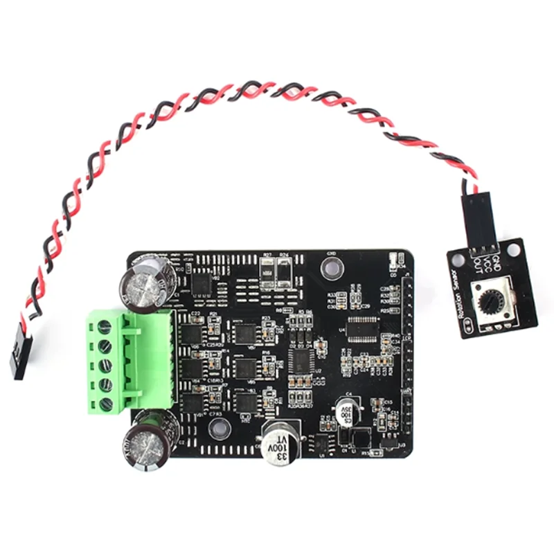 DC 6-80V 1600W BLDC Three Phase DC Brushless Motor Controller PWM Motor Driver Board Motor Regulator No Hall Power Supply