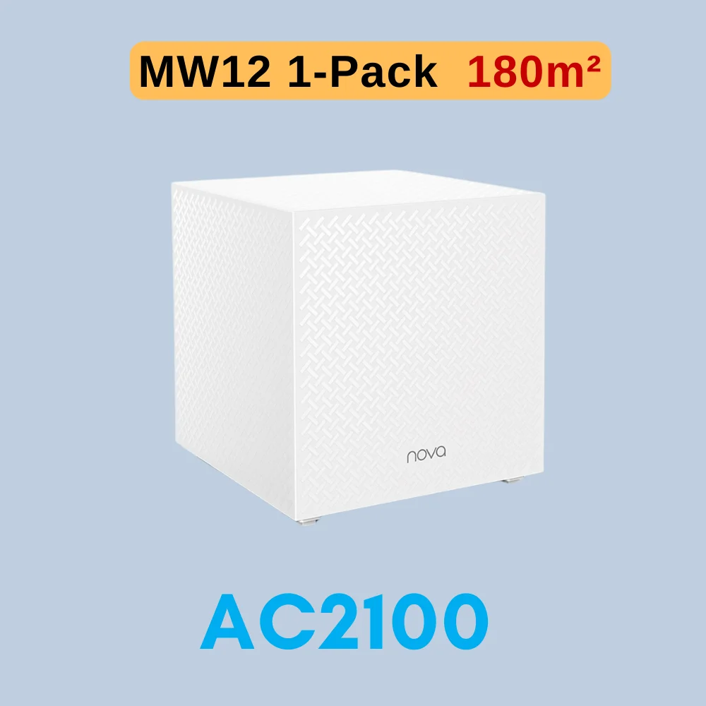 Tenda Mesh Wifi Router 2100Mbps MW12 Gigabit Dual Band Wireless Roteador AC2100 2.4&5GHz Network Mesh Range Extender Cover 500m² image 3