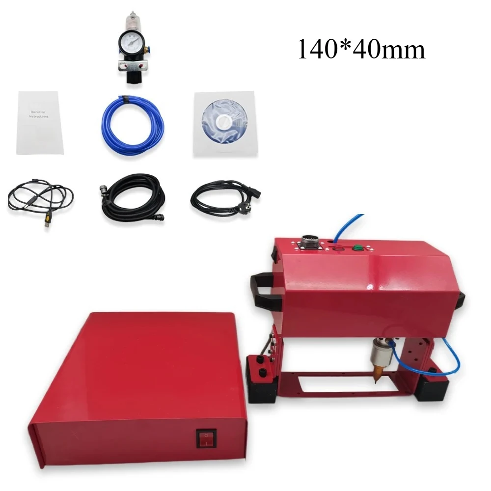 

Портативный металлический пневматический точечный маркировочный станок для VIN-кодов (140*40 мм), станок для маркировки рам и номеров шасси, 220В/110В
