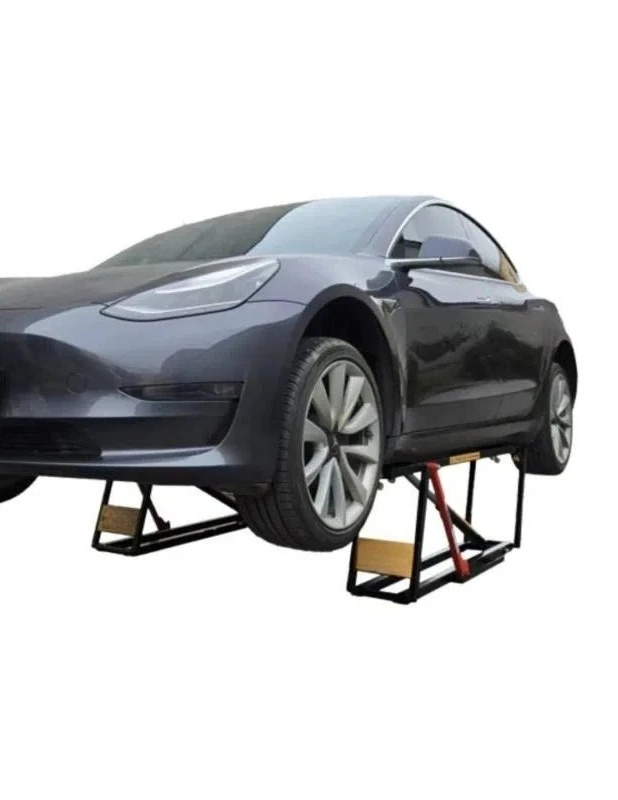 Electric Hydraulic Scissor Car Lift Portable Mobile Vehicle Lifting Platform For Auto Repair Shop Garage Use 2 Ton