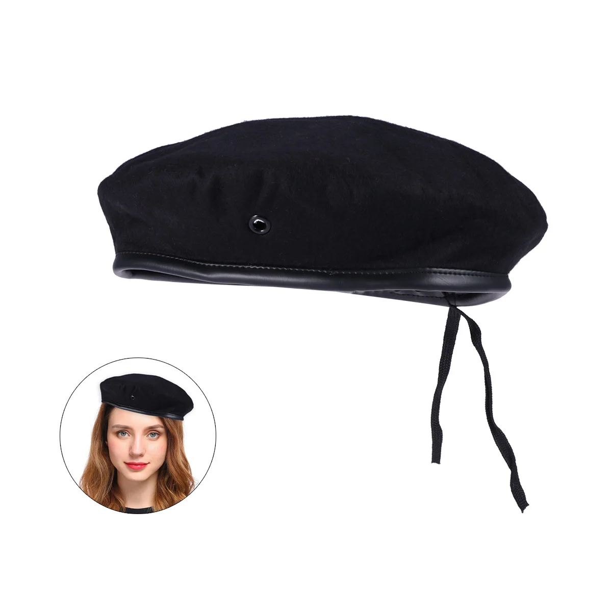 

Beret Cap Sailor Dance Berets Military Cap Military Berets Hat Show Breathable Adjustable Woolen Headwear