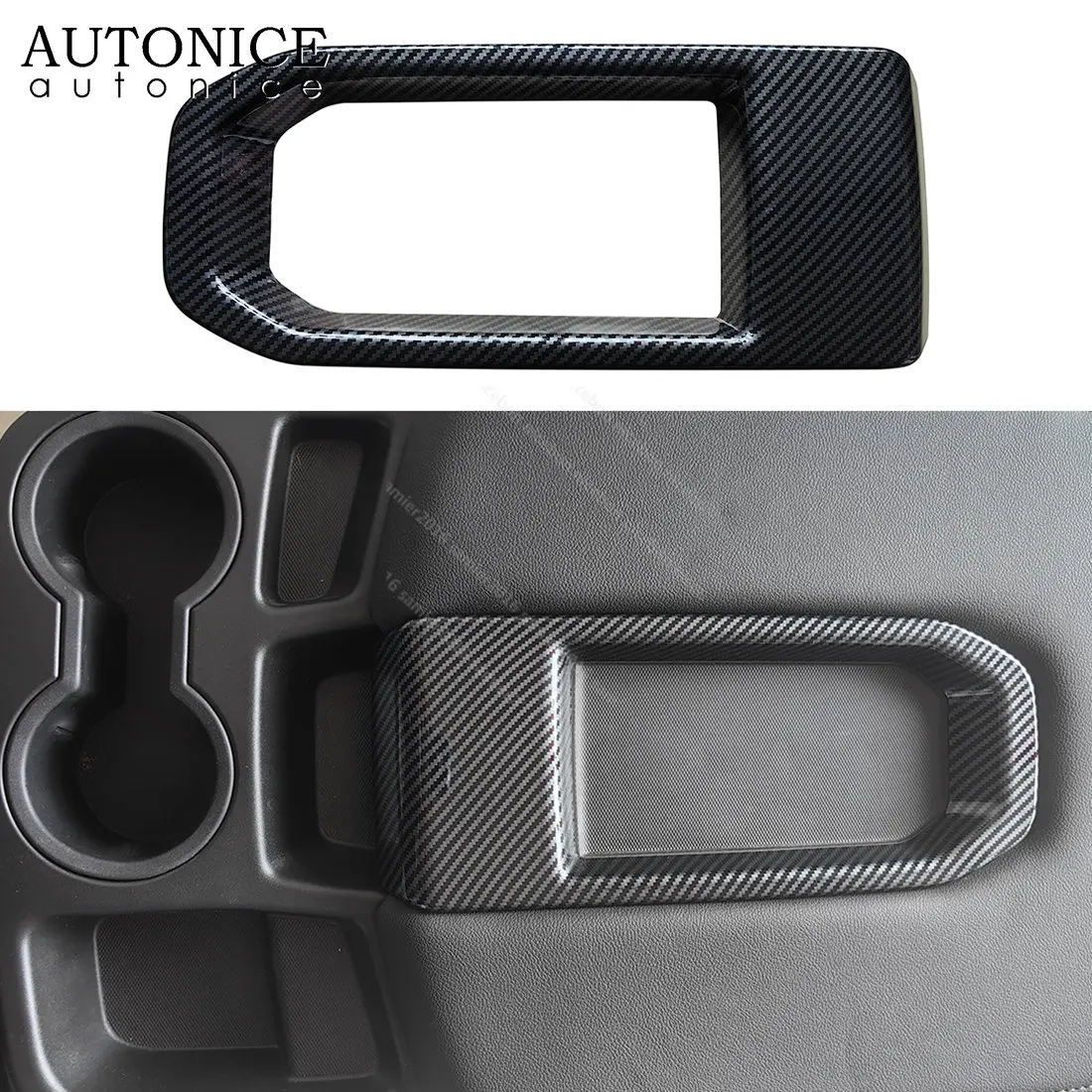 

Carbon Fiber Color Front Cup Holder Cover Central Storage Box Trim for Chevy Silverado/GMC Sierra 1500 2500HD 3500HD 2019-2023