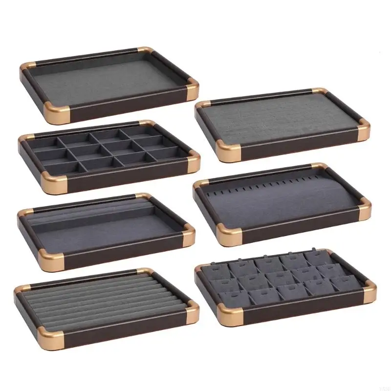 

Y55f Wrood Jewelry Bewelry с мягким бархатом Elegant Presentation Stand
