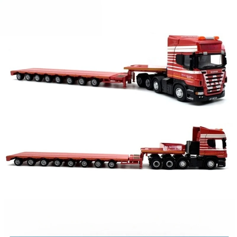 

R580 semi-low multi-axle trailer, European truck, van model, alloy simulation 1:76