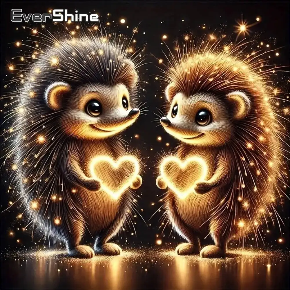 Evershine Diamant-Gemälde, Hund, Tier, Cartoon, komplett, quadratisch, rund, Diamant-Mosaik, Badezimmer, DIY-Bastelset, Heimdekoration