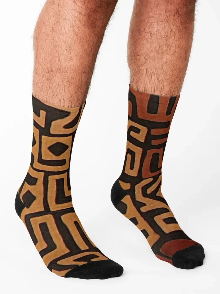 Calcetines con patrón de guardabarros africano para hombre y mujer, calcetines de marca de diseñador