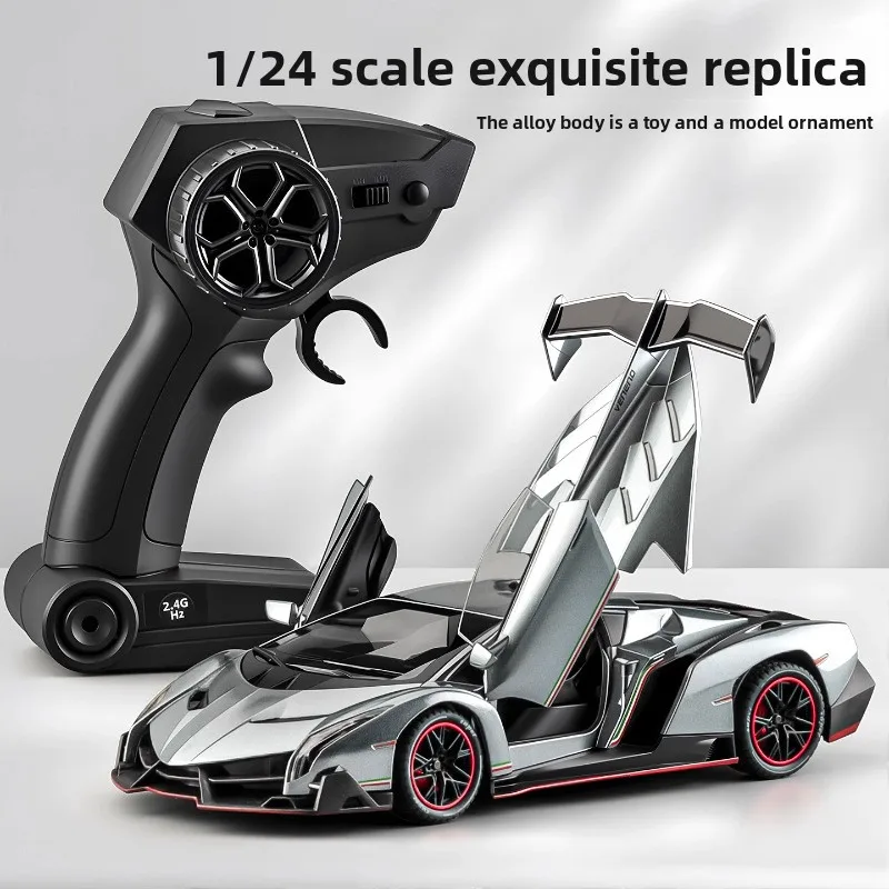 

RC Alloy Drift Racing Car 1:24 Scale - Remote Control Stunt Toy Car Model Collection Gift for Boys