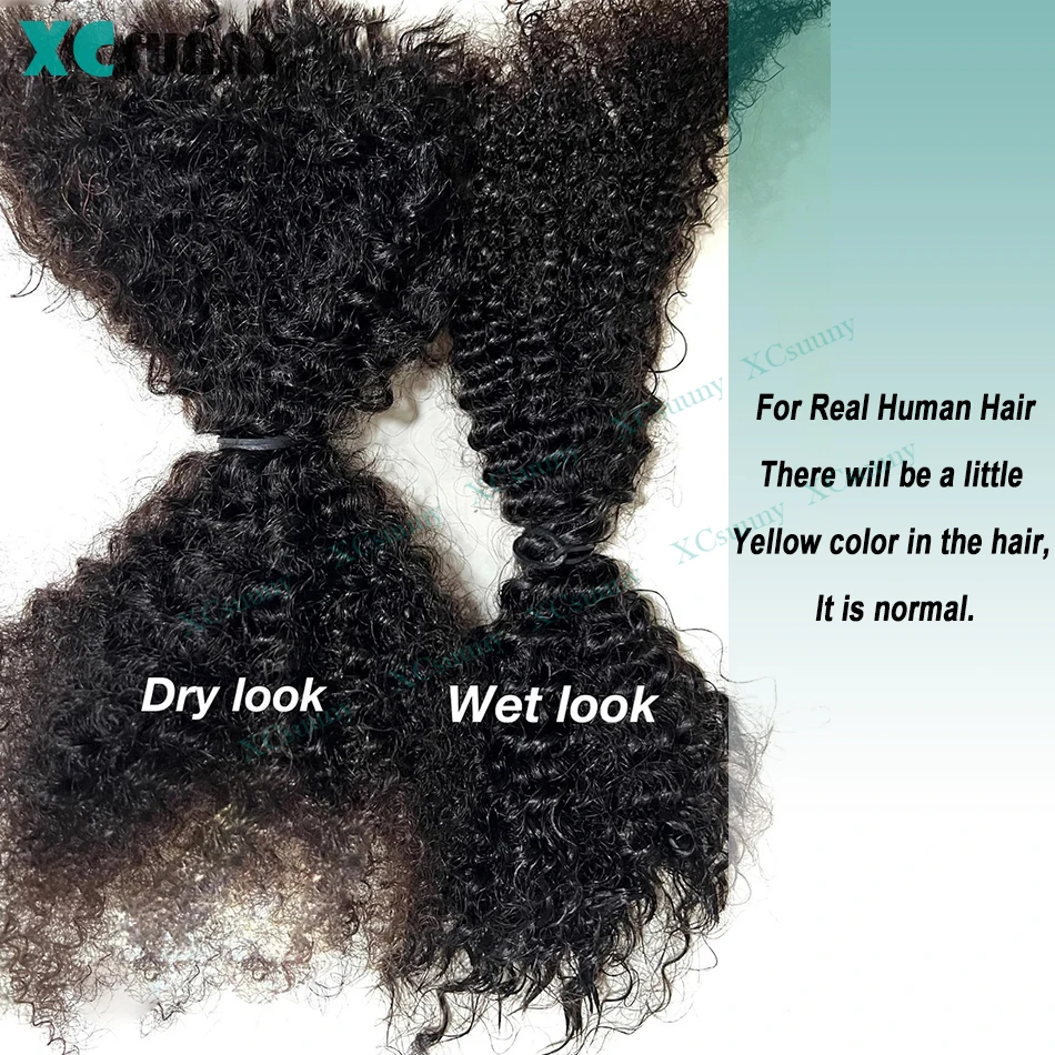 Bulk Human Hair For Twist Afro Kinky Curly Bulk Human Hair For Braiding / Locs / Micro Twist Braiding Hair Kinky