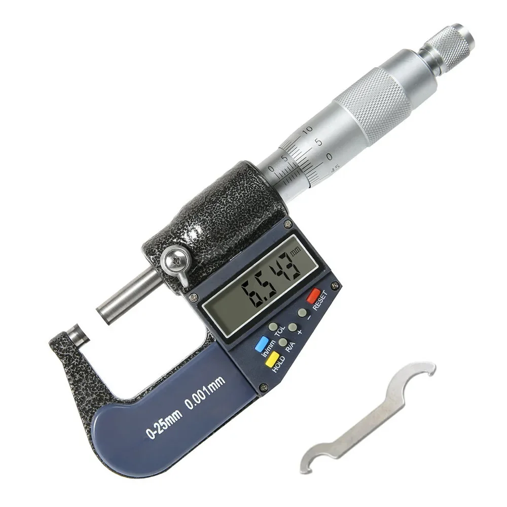 Digital Micrometer Digital Electronic Micrometer With Scale Inch Metric Conversion Metric Micrometer 0-25mm 0.001mm