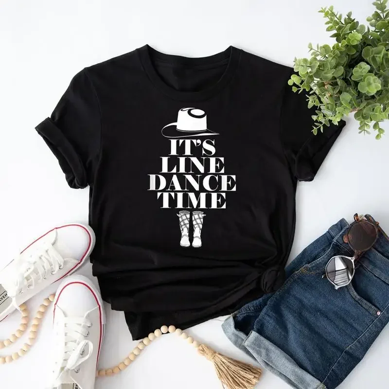 Line Dance Dancing Country Music Dancer Texas Western T Shirt