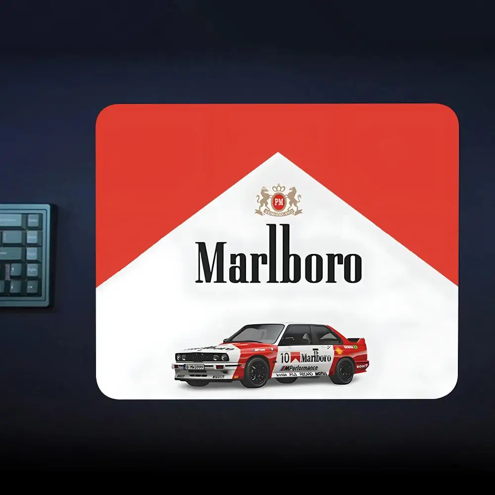 Cigarette-M-Marlboros Mouse Pad 18x22cm Small Rug  Keyboardpad Lock Edge Deskpad kawaii  Desktop Protection Mats