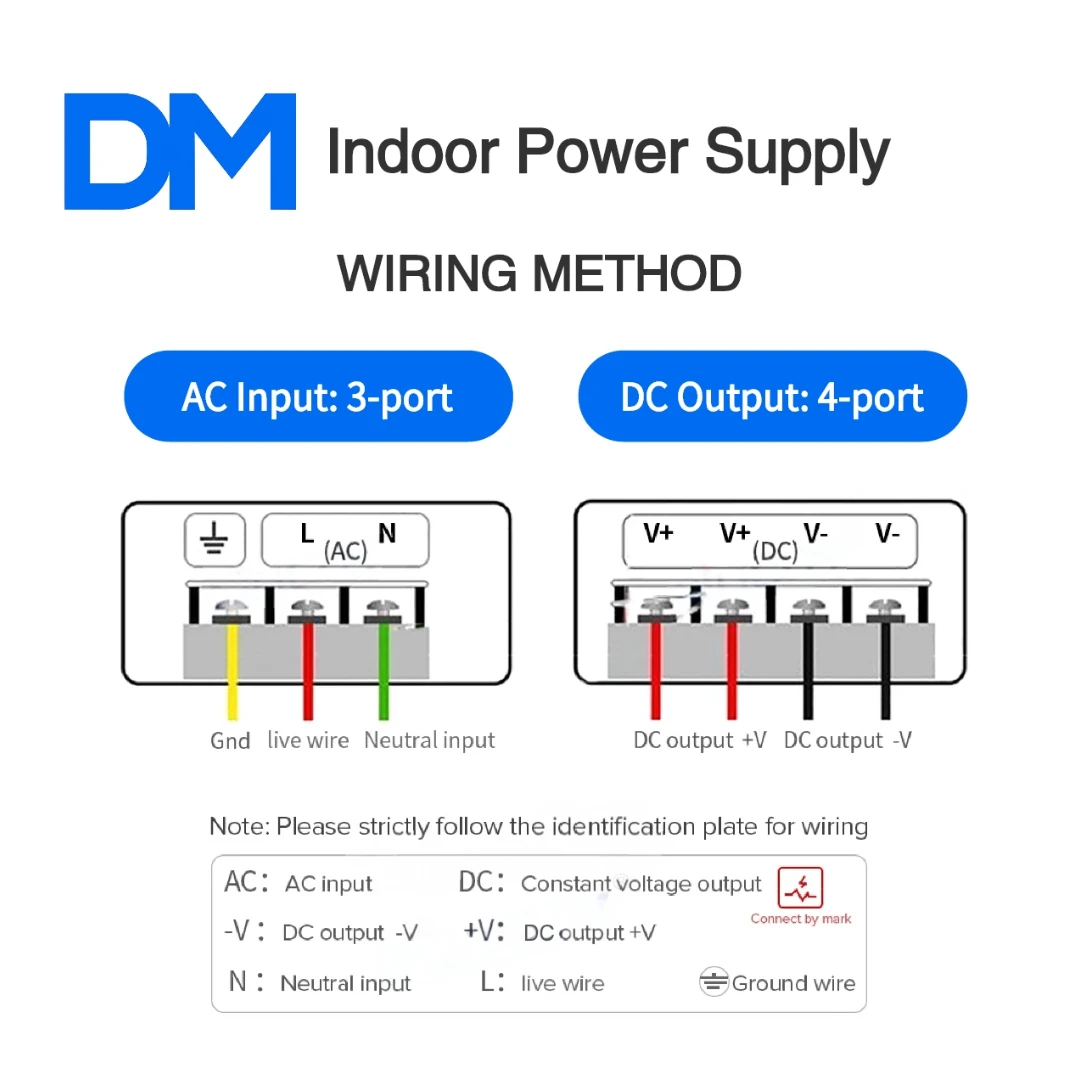 DM AC180-265V إلى DC12/24/48 فولت 60/100/200/300/400 واط داخلي Led تحويل التيار الكهربائي ل مصباح ليد 100% تحميل الطاقة مصباح ليد سائق