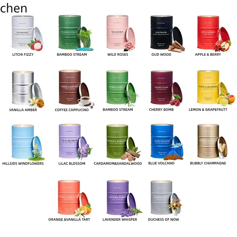 DSA  premium scented candles - sophisticated souvenirs, fragrant soy wax, atmospheric matte tin