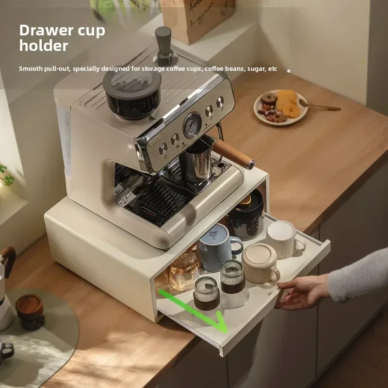 New model Kitchen Household Coffee Maker Microwave Oven Shelf Dining Table Countertop Pull-out Dust Cup Storage Shelf