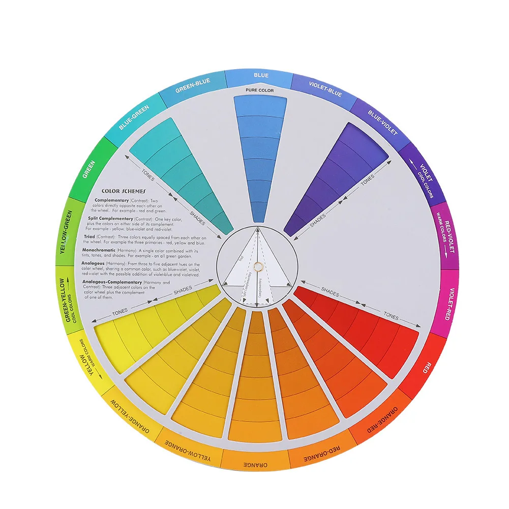 

Tattoo Color Wheel UV-resistant Coatings 23cm Large Size Pigment Color Wheel Mixing Guide Tattoo Accessory