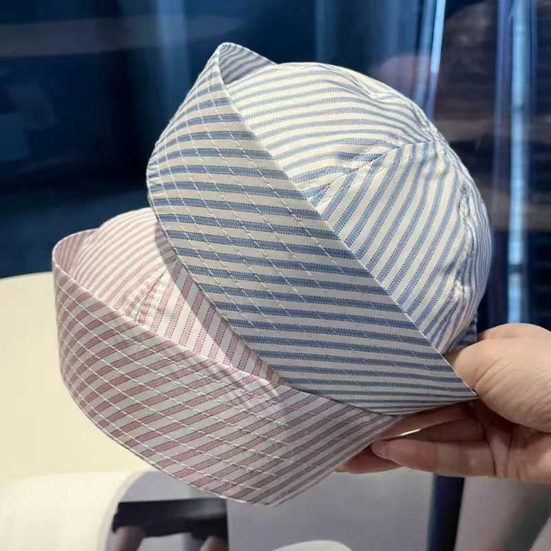 Sombrero de marinero a rayas para Cosplay, versátil, transpirable, cómodo, para puesta en escena, para hombres y mujeres, gorra de marinero, Cosplay